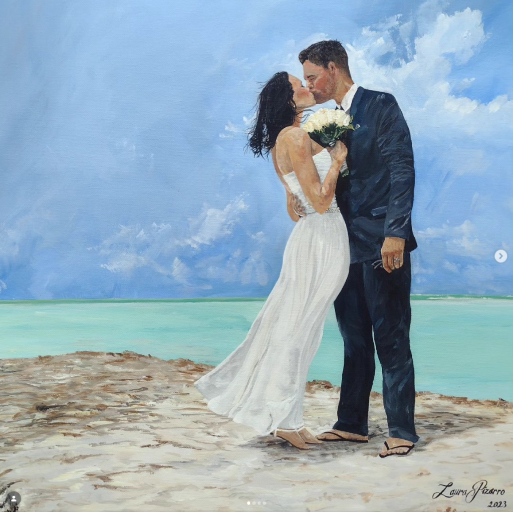 Beach Wedding Kiss