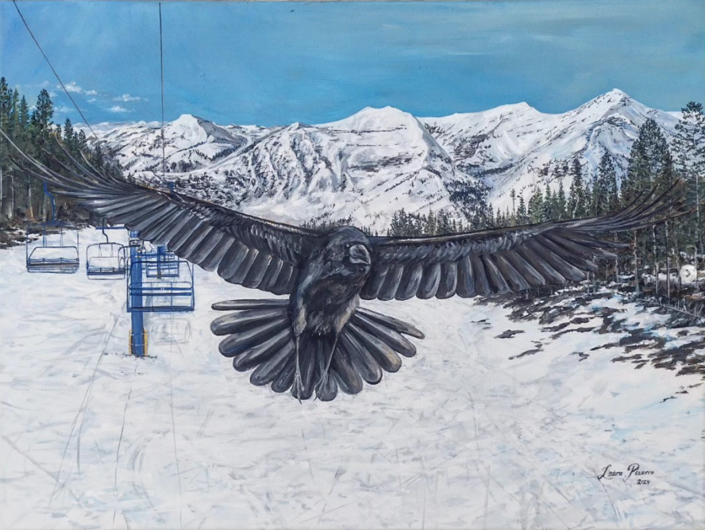 Raven over Ski Run